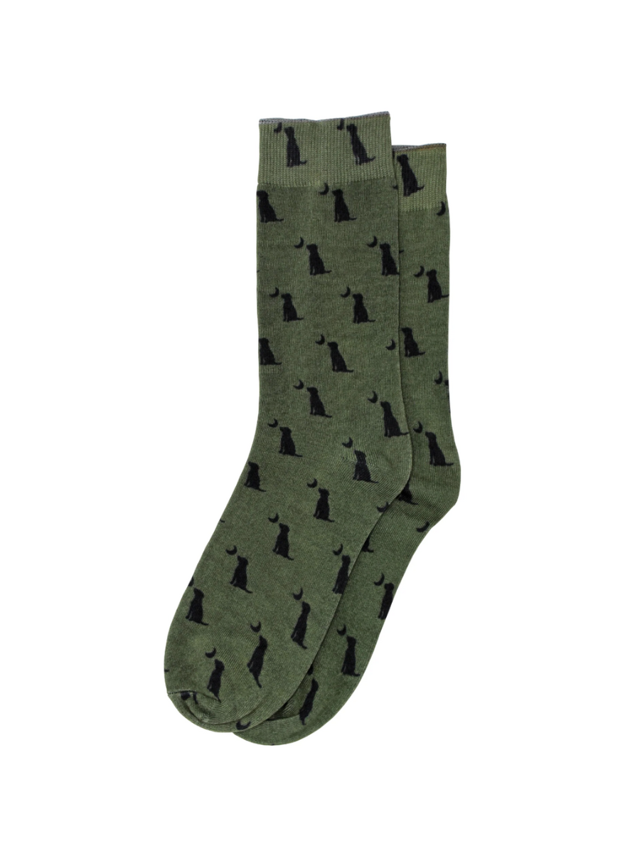 Local Boy Dress Socks Olive Dog & Moon mens tripp