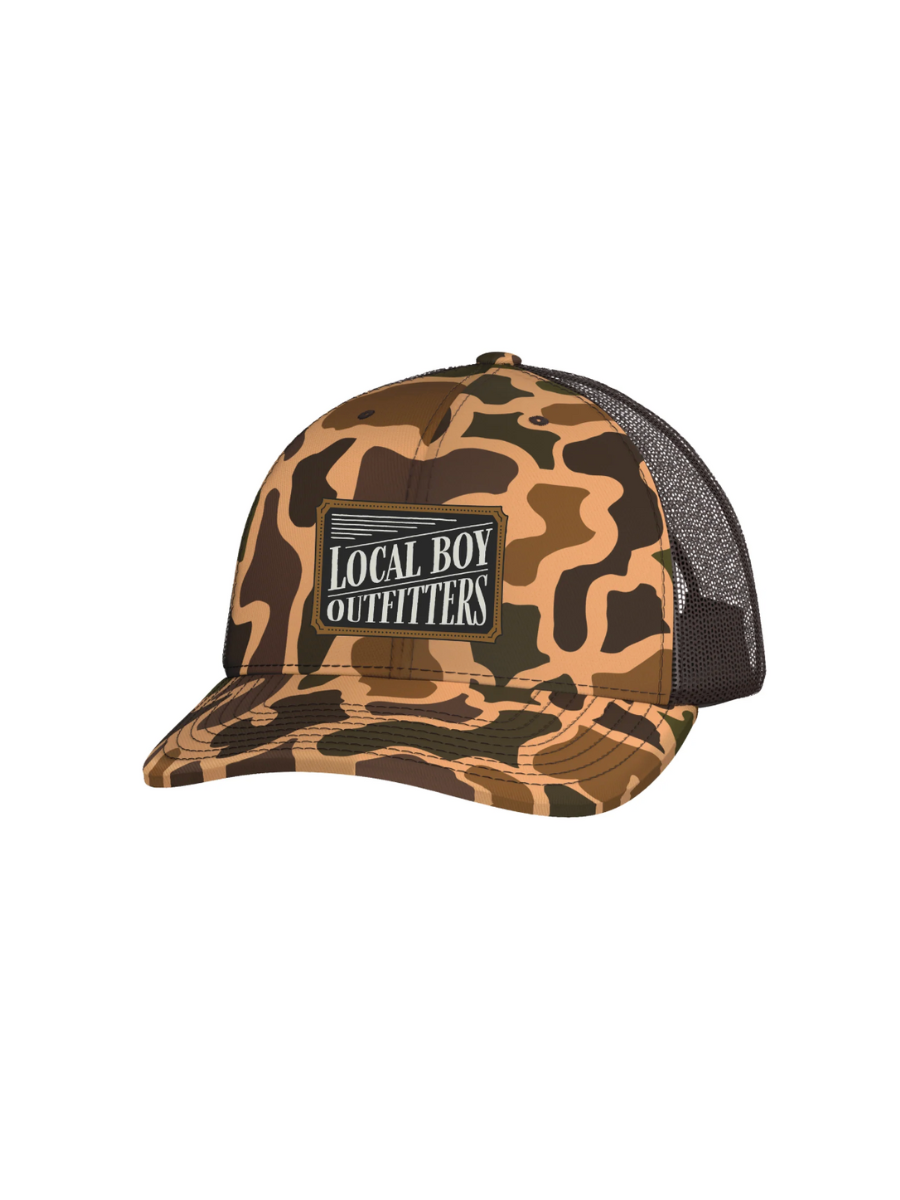 Local Boy Outlaw Trucker Hat  Old School Camo