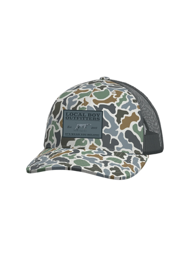 Local Boy Bird Dog Badge Trucker Hat Localflage