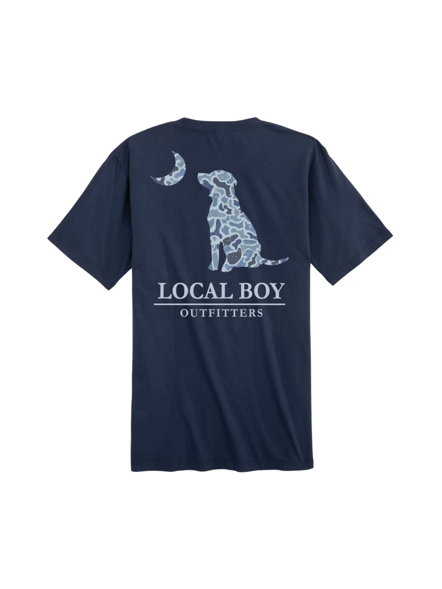 Local Boy | YOUTH Distressed LCF Colbalt Dog & Moon Tee