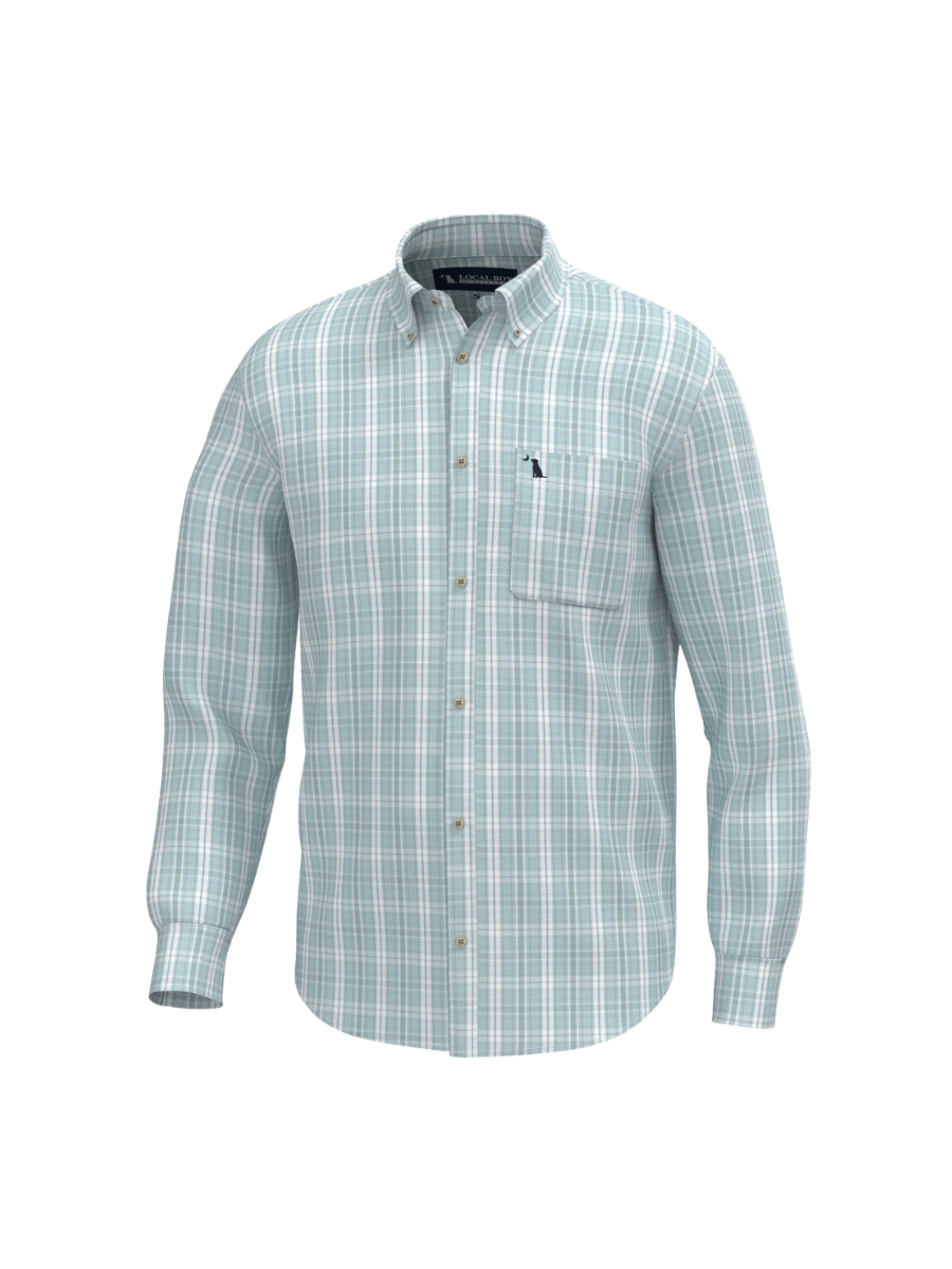 Local Boy | Sherry Dress Shirt - Mist/Teal/Light Blue