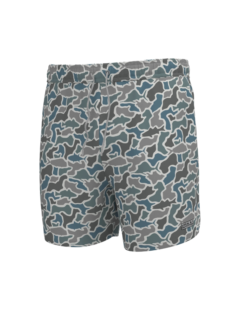 Local Boy | Bayview Swim Trunks - Fish Camo