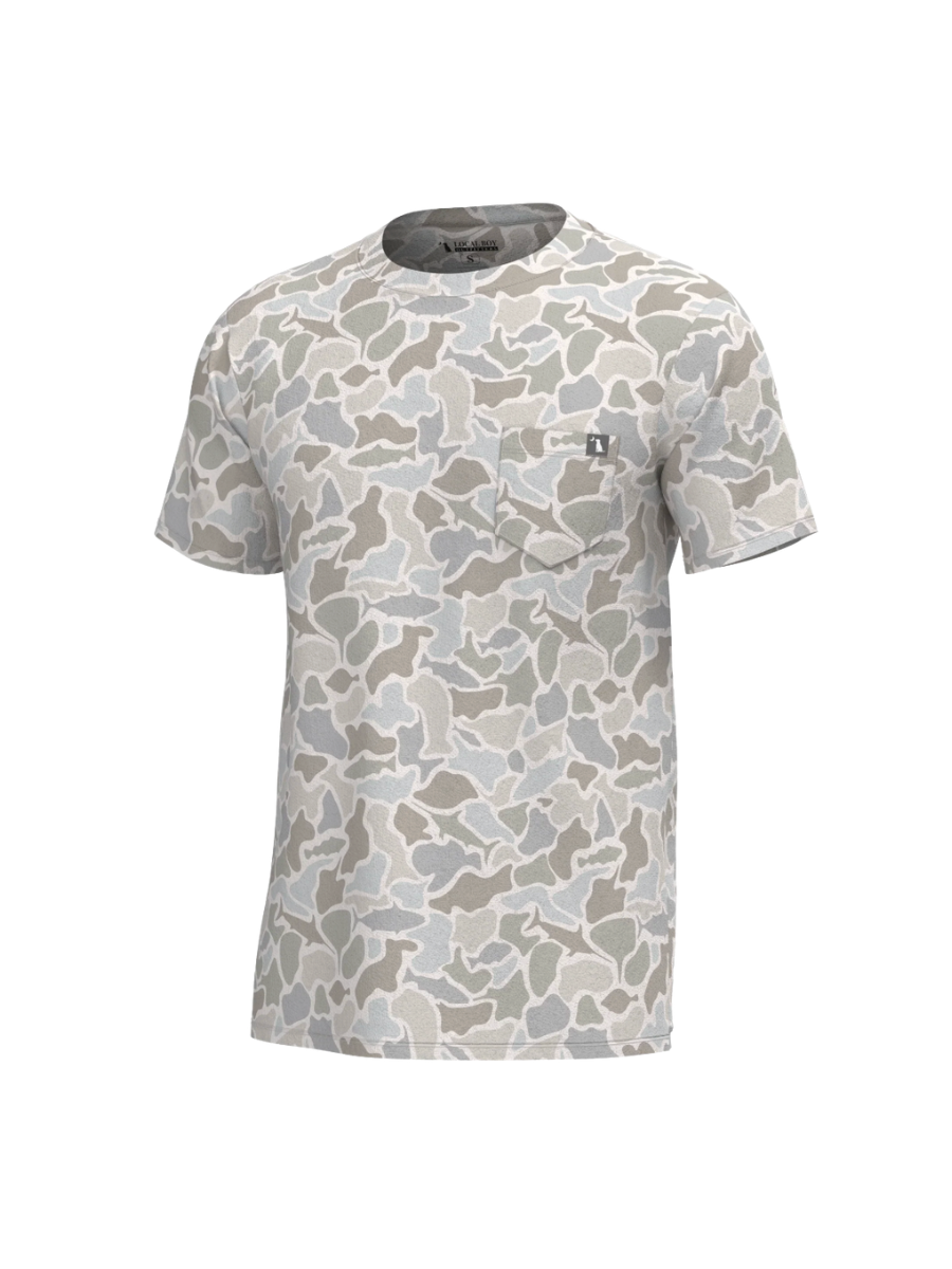 Local Boy | YOUTH Heather Blend Crew Tee - Saltwater Camo