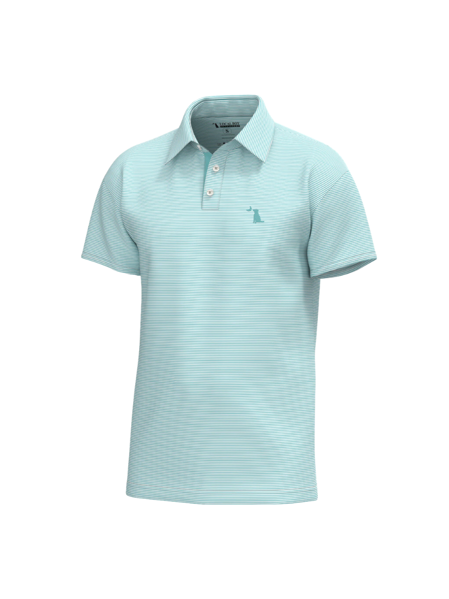 Local Boy | YOUTH Palms Polo - Aqua/White