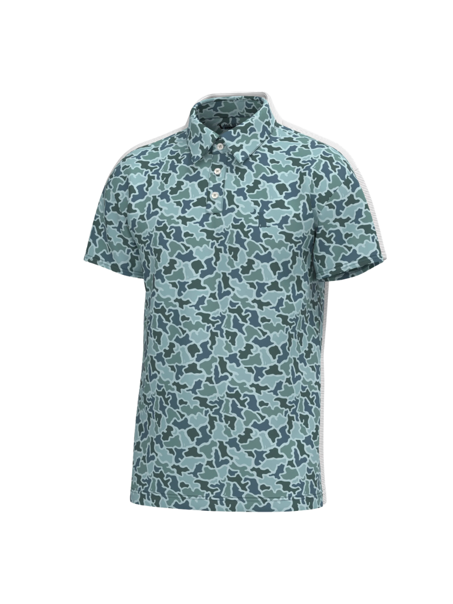 Local Boy | YOUTH Dirty Myrtle Polo - Blue Dog & Moon Camo