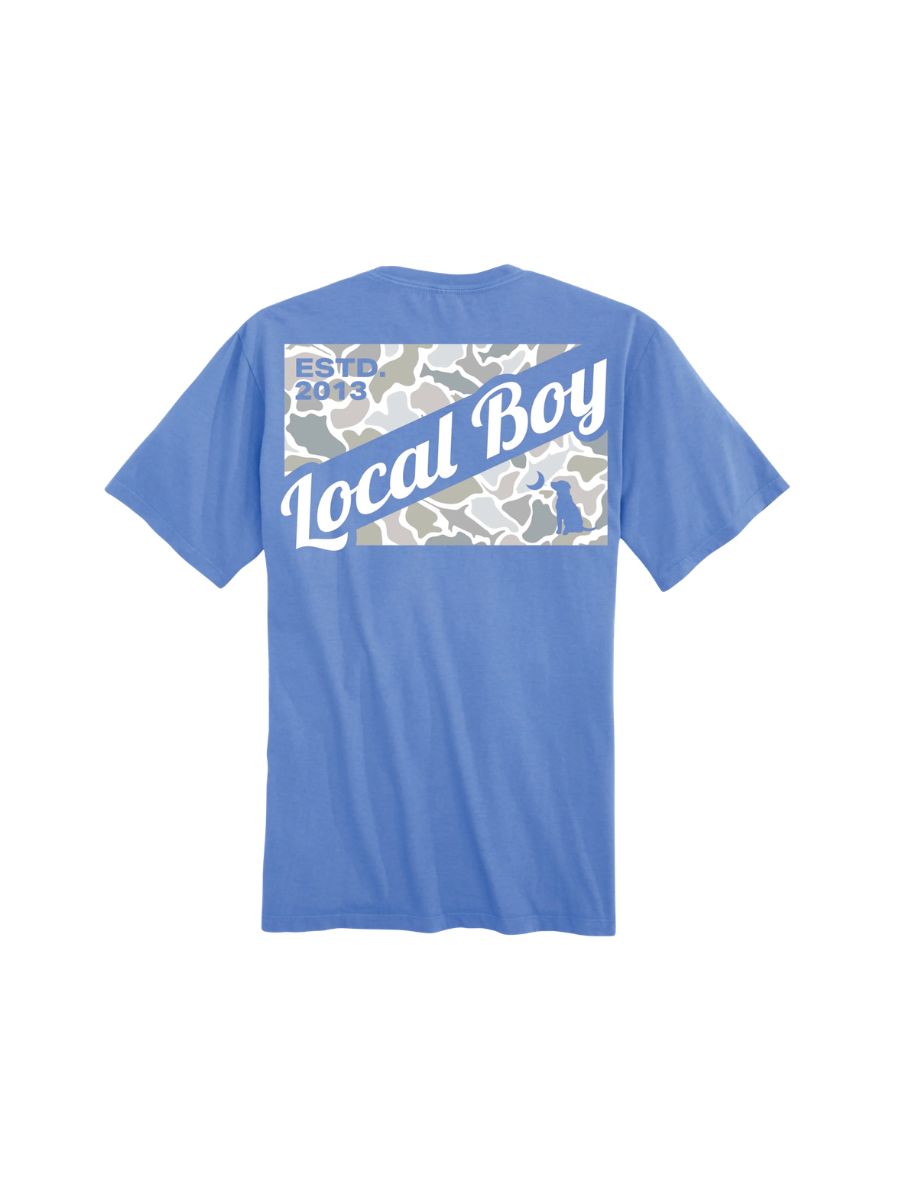 Local Boy | Camo Flag Saltwater Tee - Marina