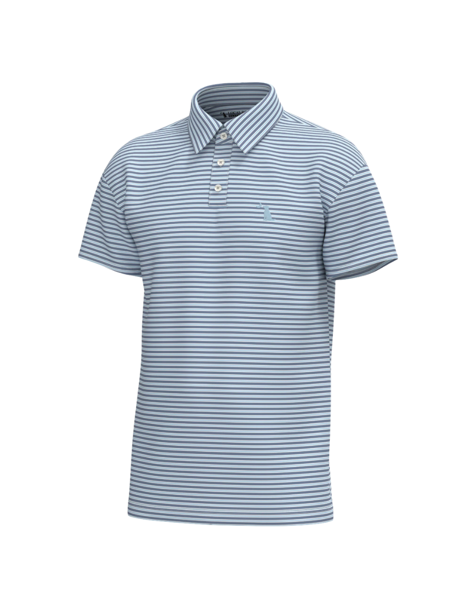 Local Boy | Surfside Polo - Plum/Ice Bue/White