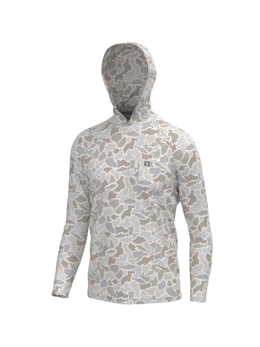 Local Boy | Heather Blend Hoodie - Saltwater Camo