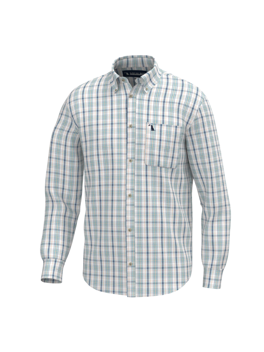 Local Boy | Sherry Dress Shirt - Spearmint/Plum/Peach