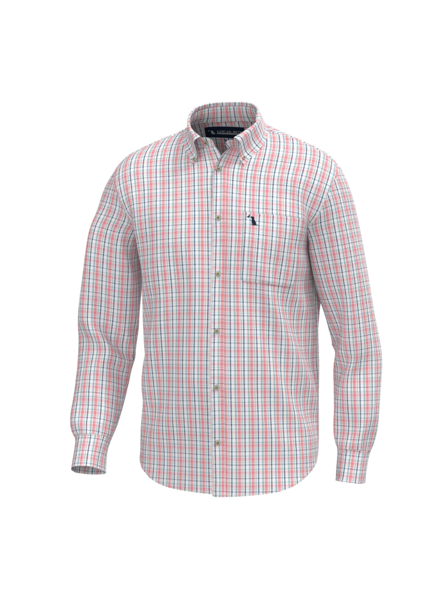 Local Boy | Buffkin Dress Shirt - Spearmint/Plum/Pink