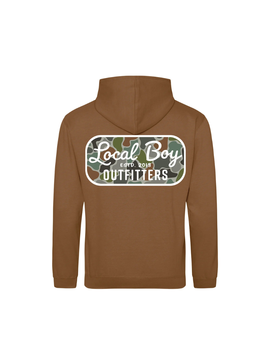 Local Boy | Retro Patch Hoodie - Caramel Toffee
