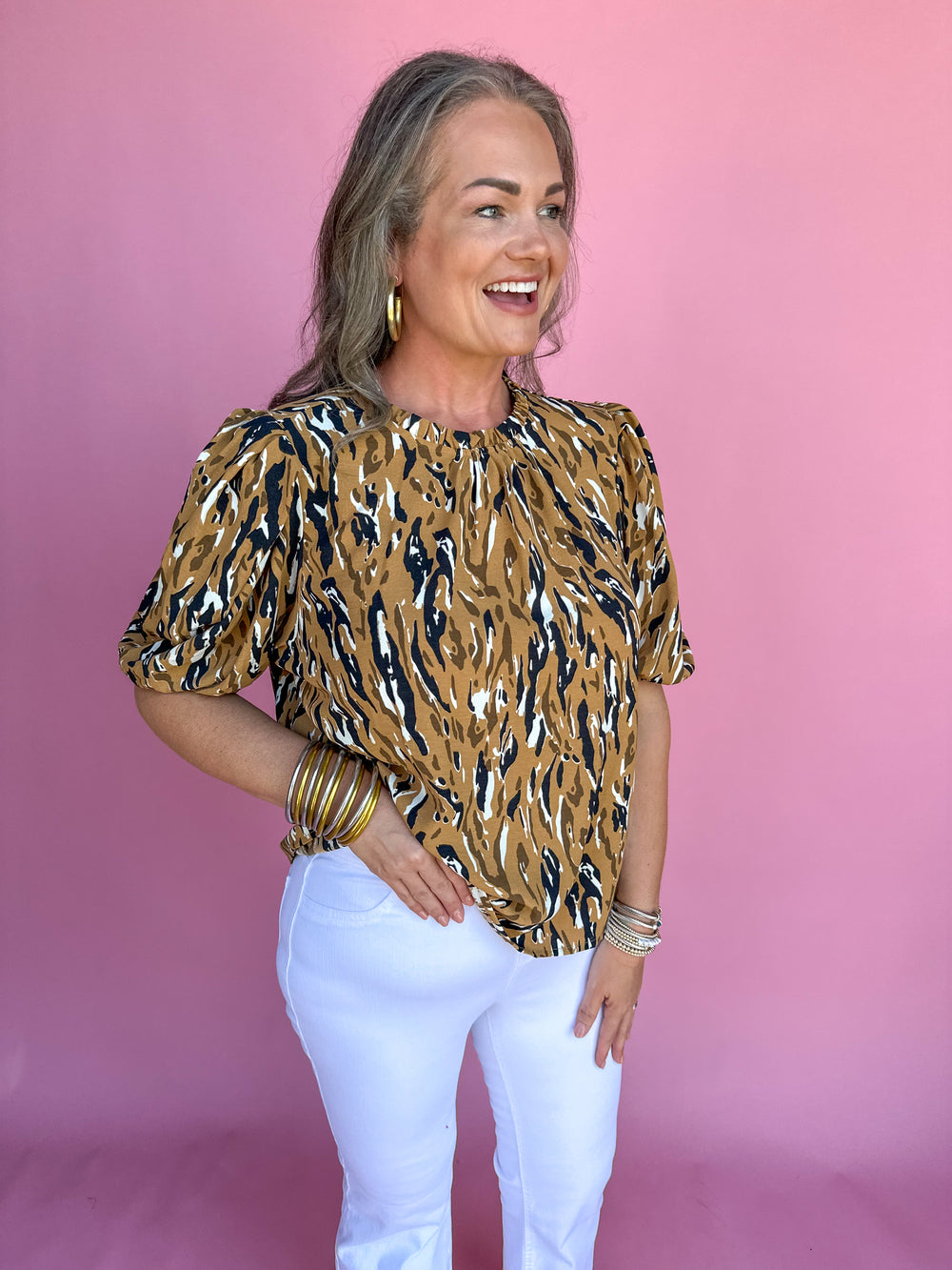 Michelle McDowell | Libby Top - Tiger Tail Tan