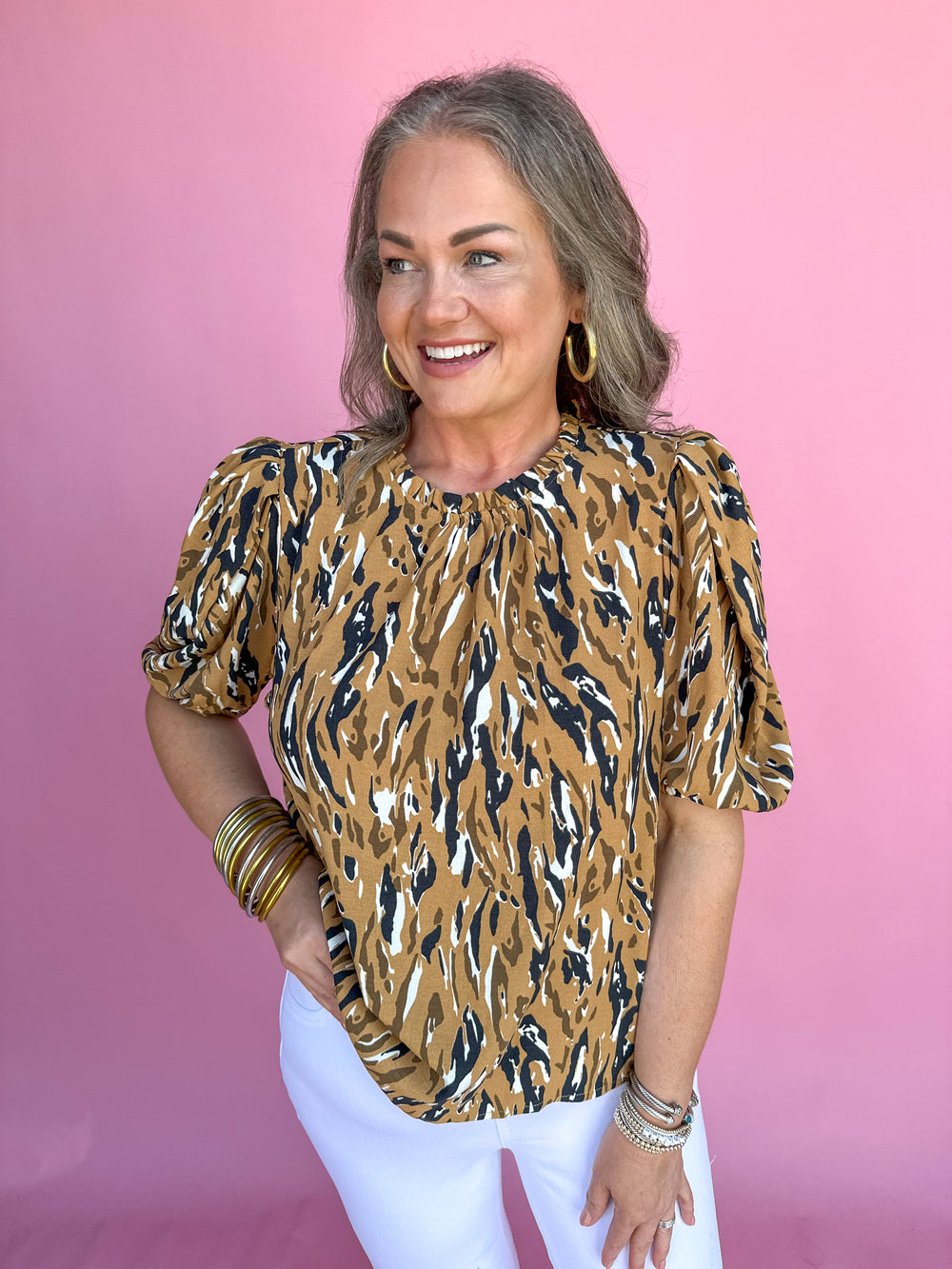 Michelle McDowell | Libby Top - Tiger Tail Tan