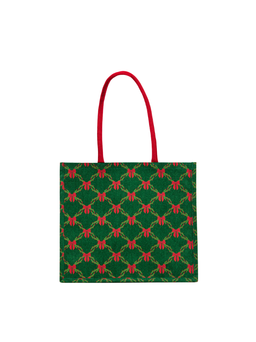Mary Square Everyday Essentials Tote  Holiday Trellis gift jincy's