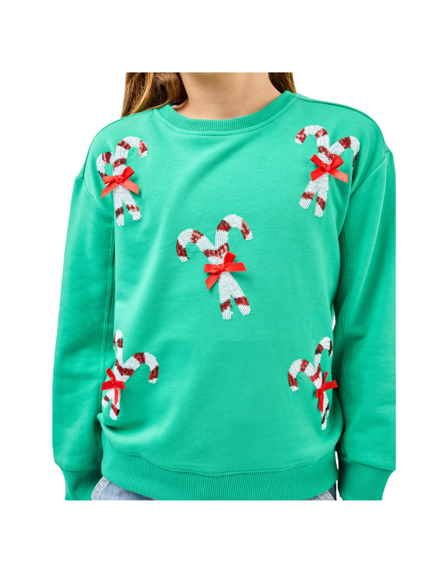 Mary Square | YOUTH Sarah Sweatshirt - Candy Canes