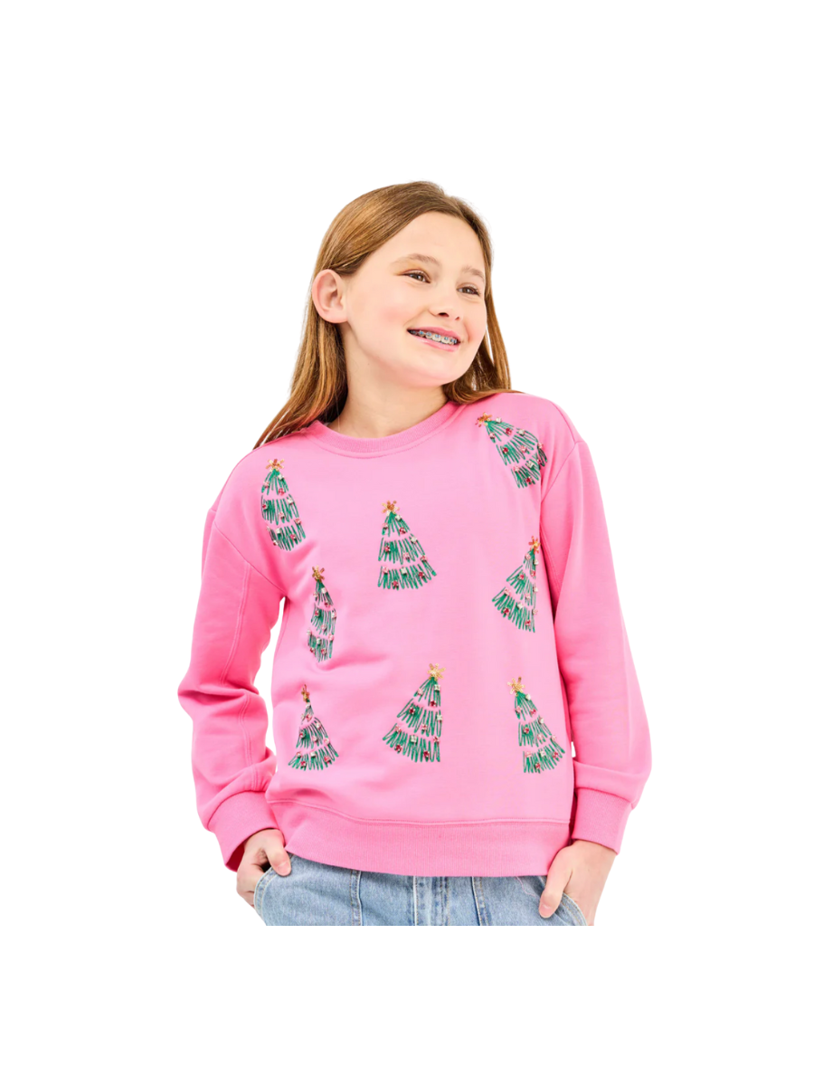 Mary Square | YOUTH Sarah Sweatshirt - Green Trees