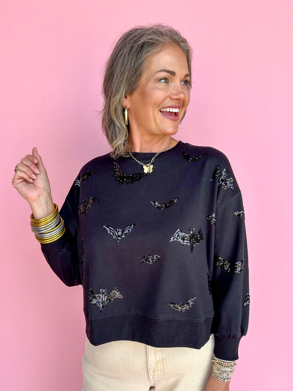 Mary Square | Millie Bats Sweatshirt