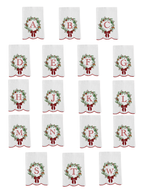 Mary Square | Tea Towel - Christmas Wreath Initial