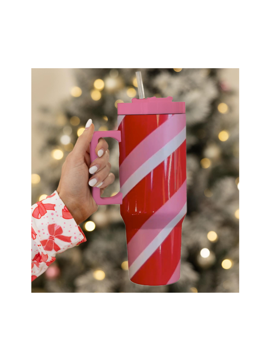 Mary Square | Candy Cane To Go Tumbler