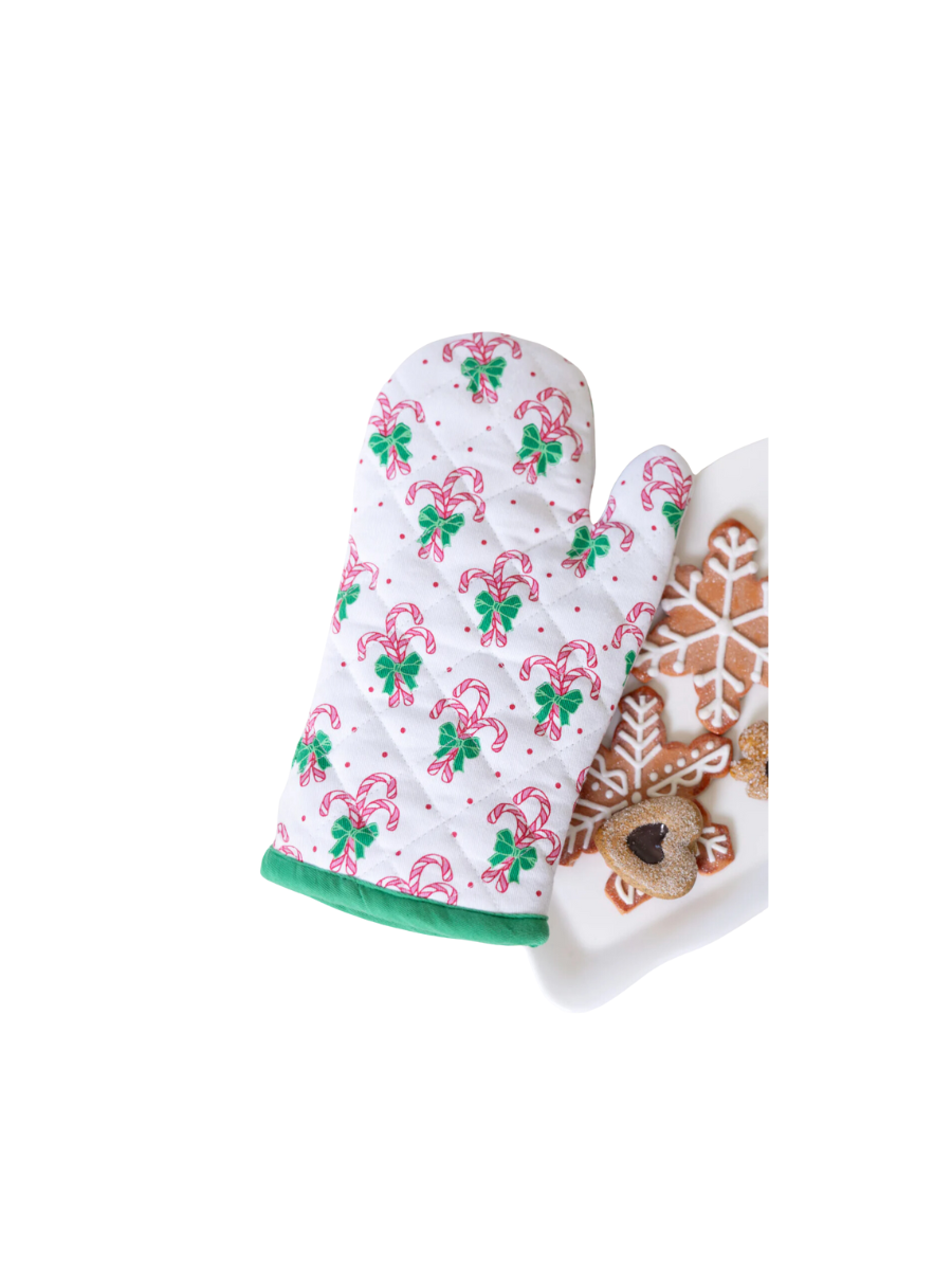 Mary Square | Candy Cane Oven Mitt