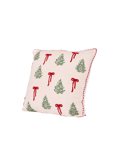 Mary Square Square Pillow Christmas Bow christmas trees red bows home decor gift jincy's