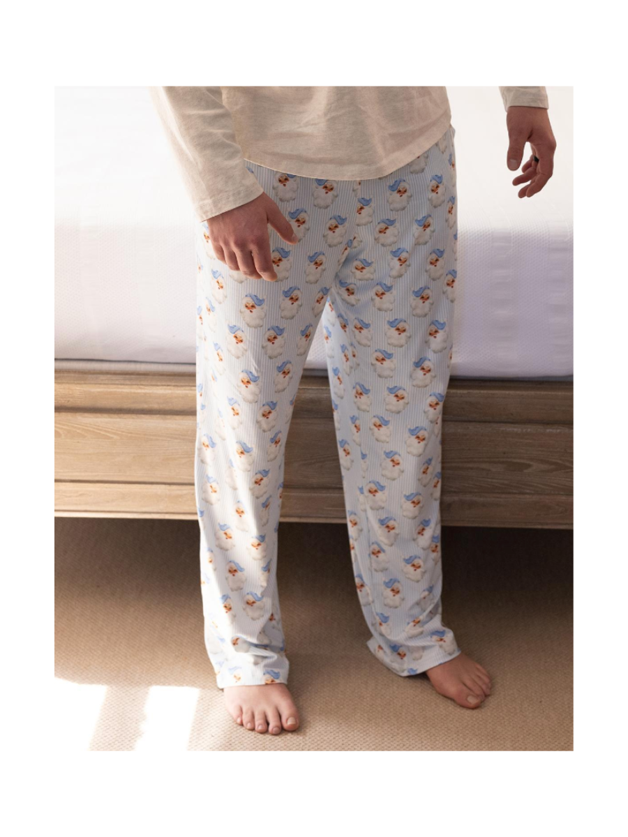 Mary Square | Men's Pajama Pants - Santa Baby - Blue