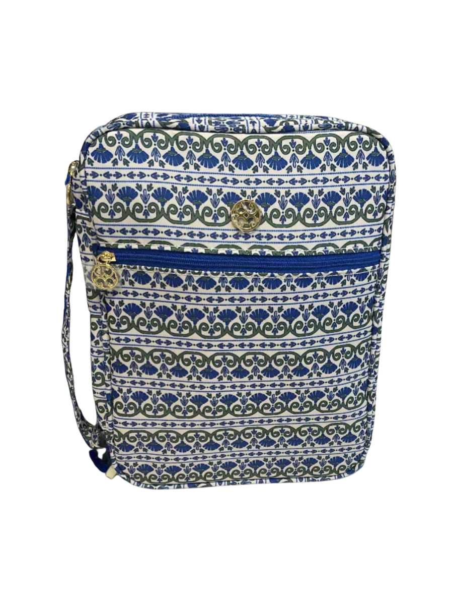 Mary Square | Bible Cover Floral Foulard - Navy