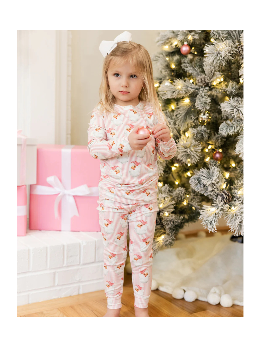 Mary Square | TODDLER Pajama Set - Santa Baby - Pink