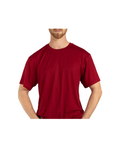 Men's Crew Neck Short Sleeve T-Shirt - Dark Red
