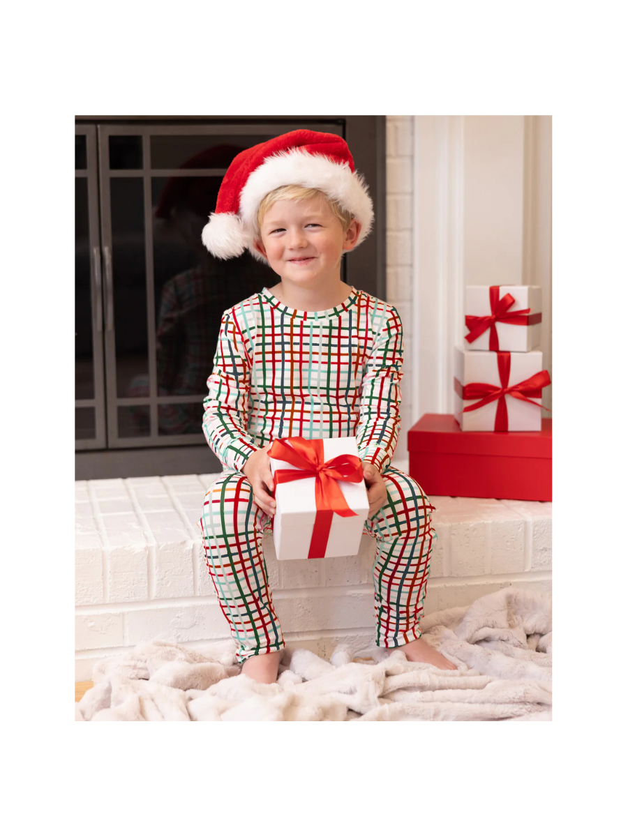 Mary Square | YOUTH Pajama Set - Family Plaid