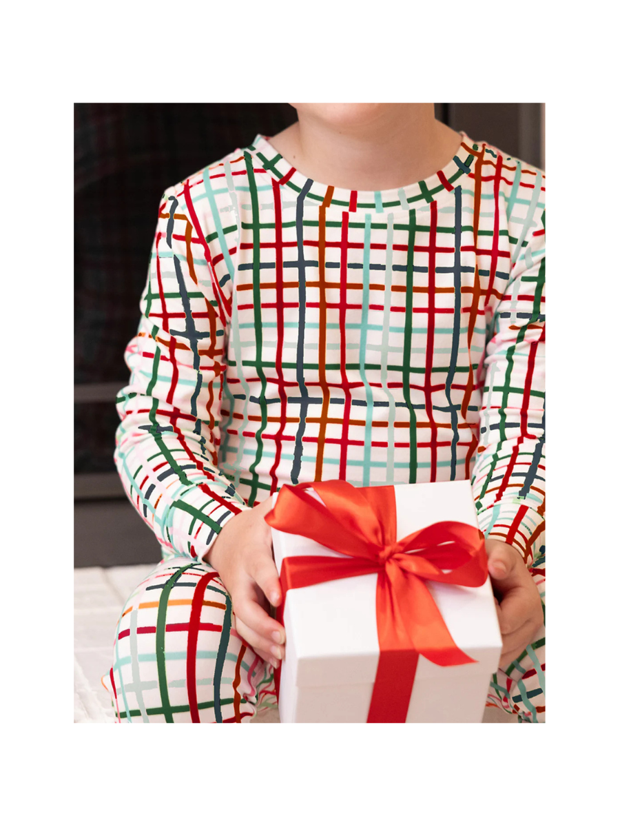 Mary Square | YOUTH Pajama Set - Family Plaid