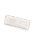 Mary Square Beaded Edge Tray Whitewashed Home Decor Jincy's Gift