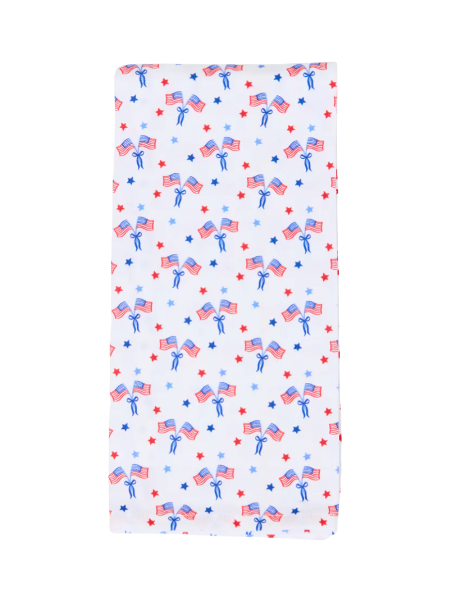 Mary Square Tea Towel American Flag stars home decor jincy's