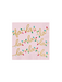 Mary Square Cocktail Napkins Falala pink lights gold gift entertaining home jincy's