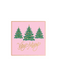 mary square pink very merry cocktail napkin tree home entertaining decor gift jincy's