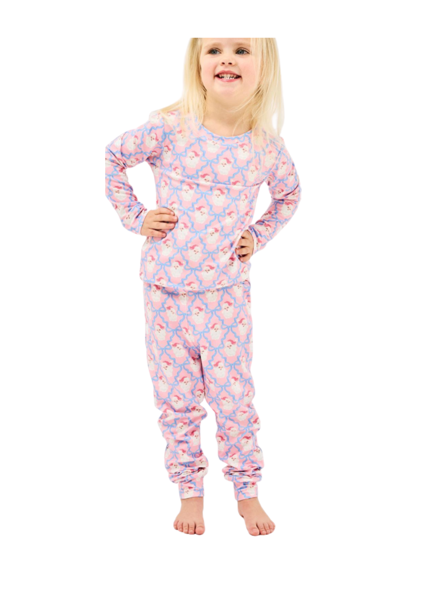 Mary Square | TODDLER Pajama Set - Santa Baby Bows