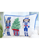 Mary Square Lumbar Pillow Merry Marchers nutcrackers christmas tree blue white chinoiserie home decor jincy's