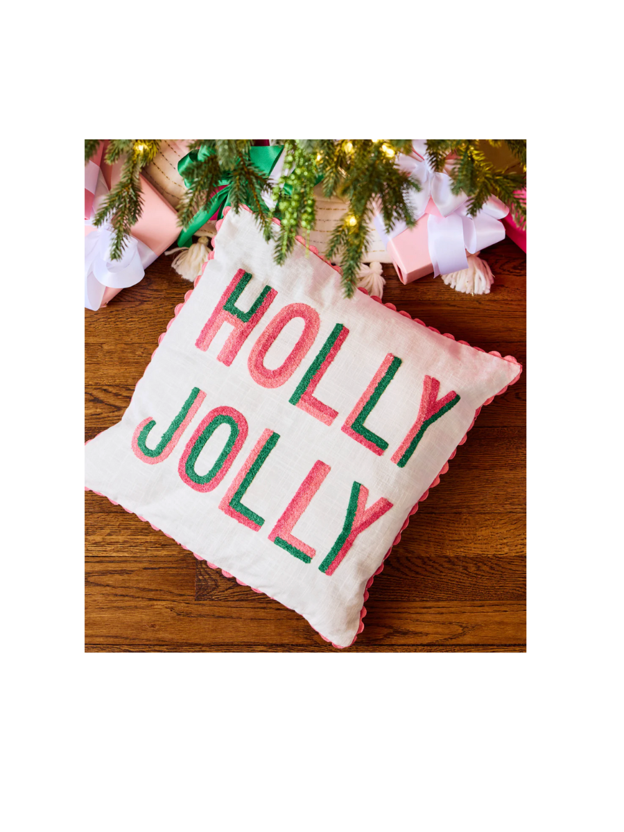 Mary Square Square Pillow Holly Jolly home decor gift jincy's