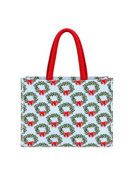 Mary Square | Everyday Essentials Tote - Wreath Ribbon home gift christmas jincy's 
