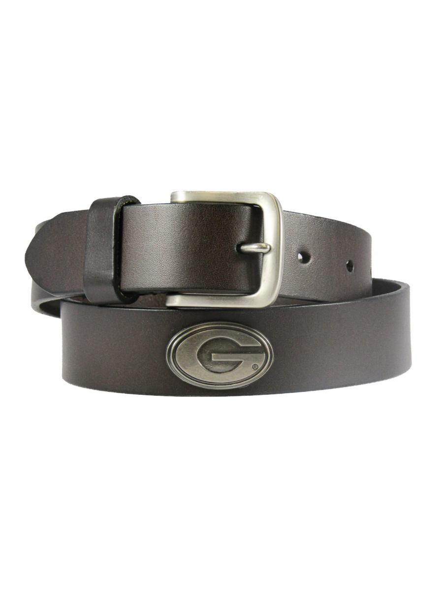 Zep-Pro | BOYS UGA Leather Concho Belt - Brown