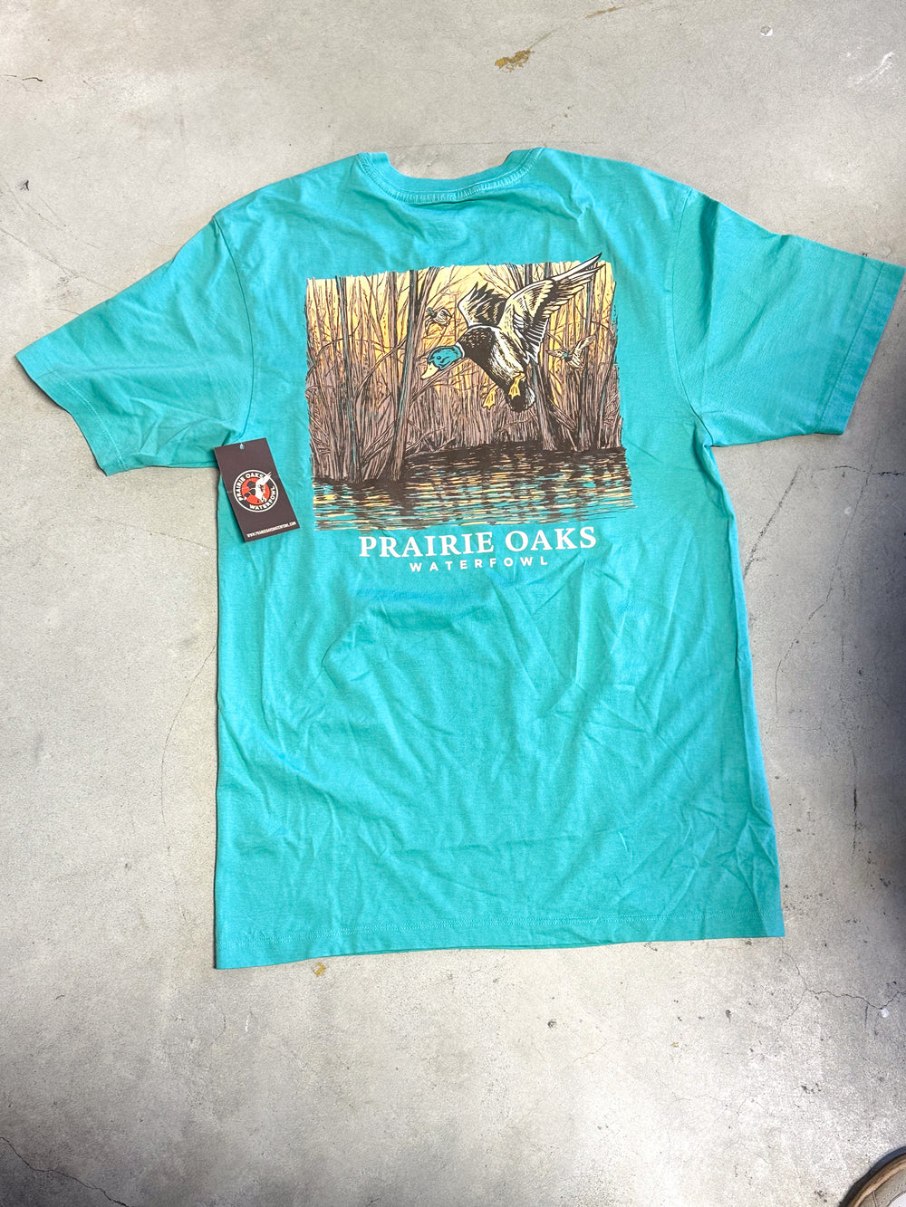 Prairie Oaks Waterfowl | Greenhead Landing Tee - Seafoam