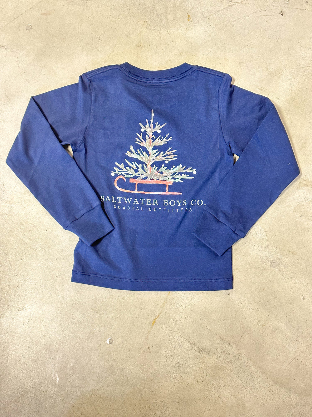 Saltwater Boys | Christmas Sled Graphic Tee L/S - Navy