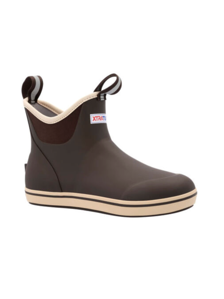 XTRATUF Chocolate Tan Men's Ankle Deck Boot Rain Boot Outdoor Shoe Jincy's Tripp