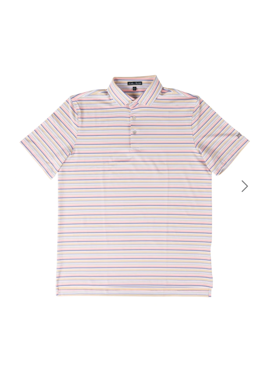 Southern Point Co. | Performance Polo - Pink/Blue