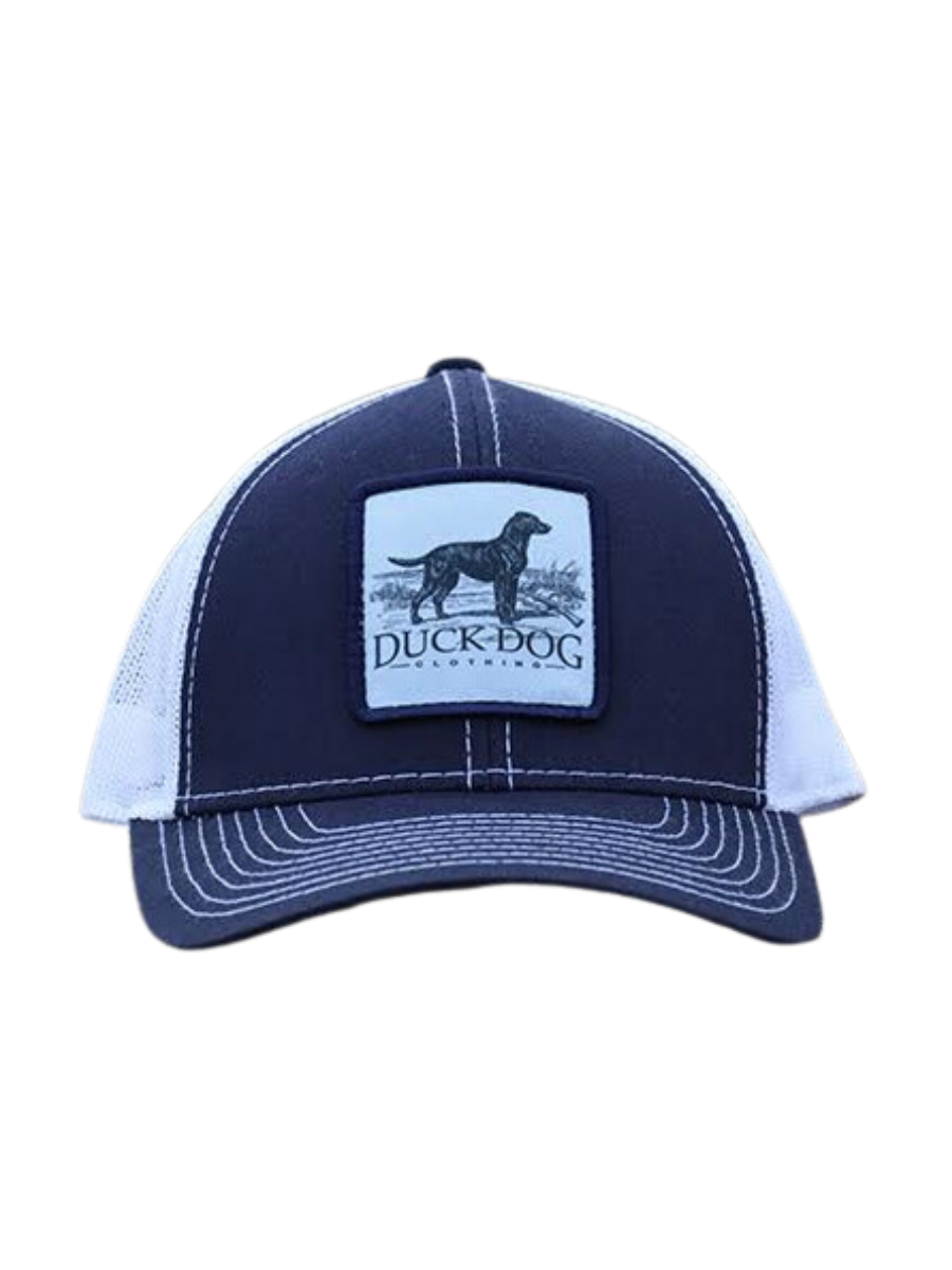 Duck Dog | Southern Bread Patch Hat - Navy/ White
