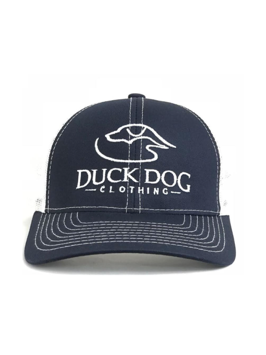 Duck Dog | Logo Trucker Hat - Navy/ White