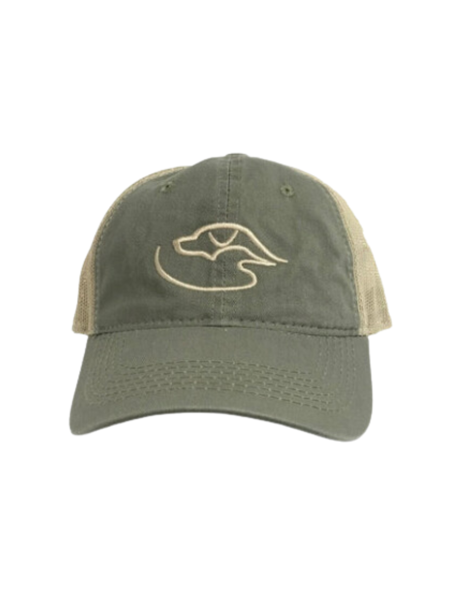 Duck Dog | Logo Low Profile Hat - Olive/ Tan
