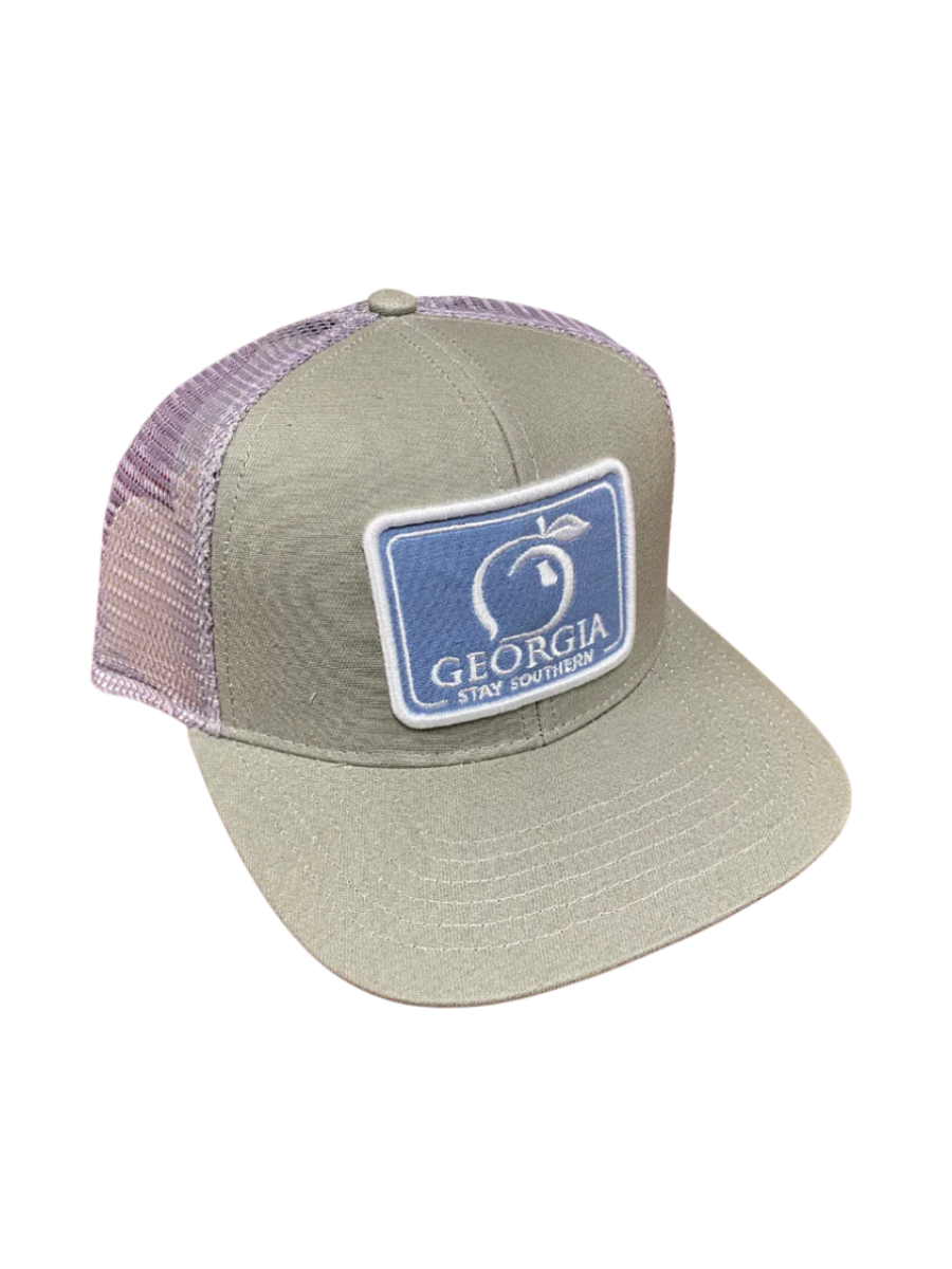 Peach State Pride | Georgia Patch Hat - Gray/Deep Water