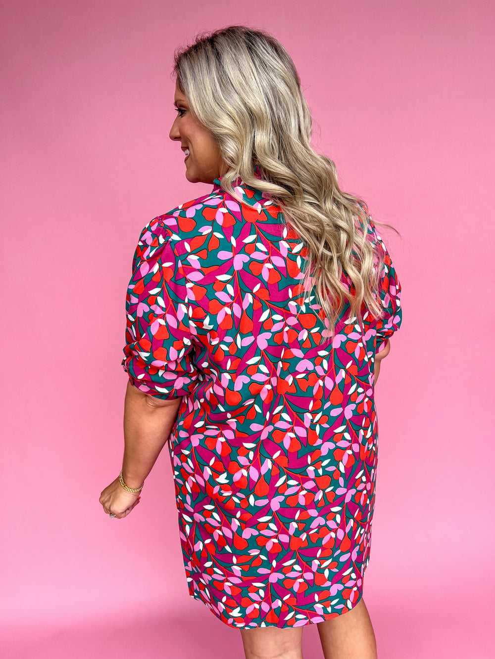 Michelle McDowell | Maggie Dress - Leaf It To Me Pink