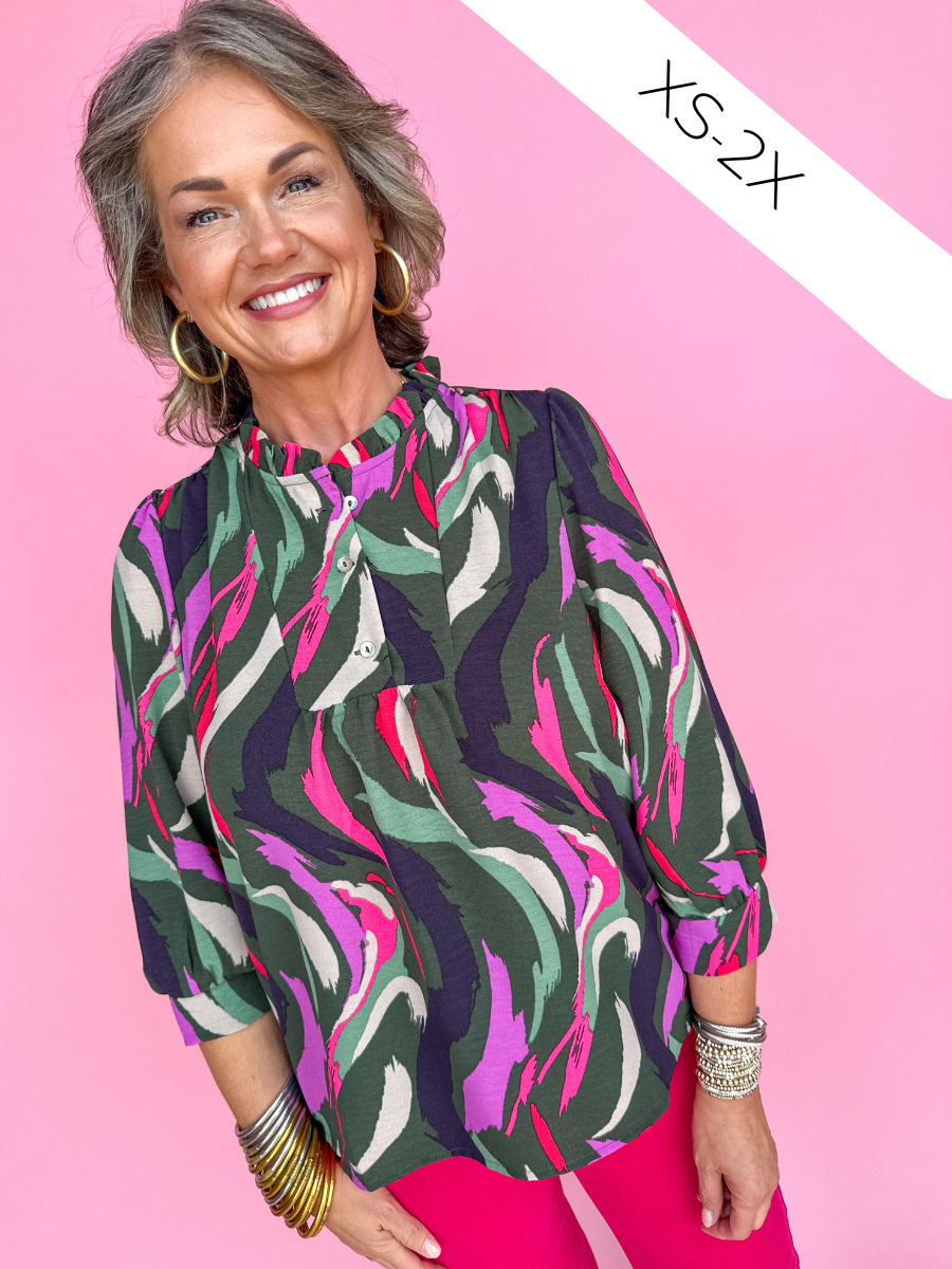 Michelle McDowell | Roxy Top - Go With The Flow Olive